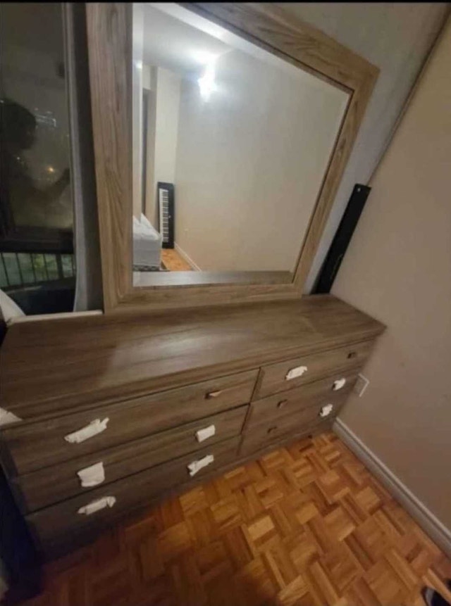 Queen Bed Set - Frame with Storage, Dresser, Mirror, moving sale - photo 3