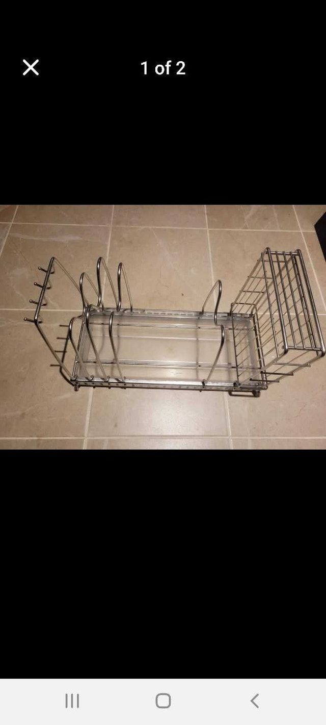 Moving sale Dish rack pan organizer