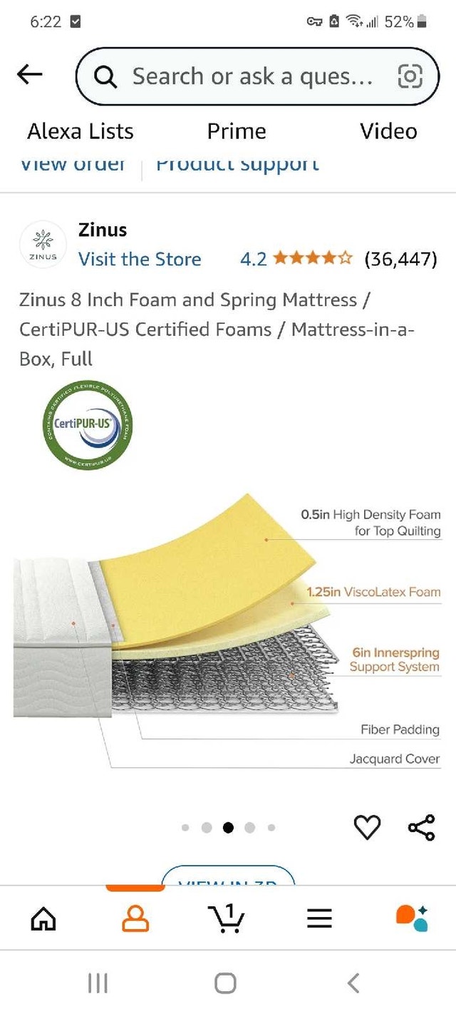 Full/double foam and spring mattress - photo 3