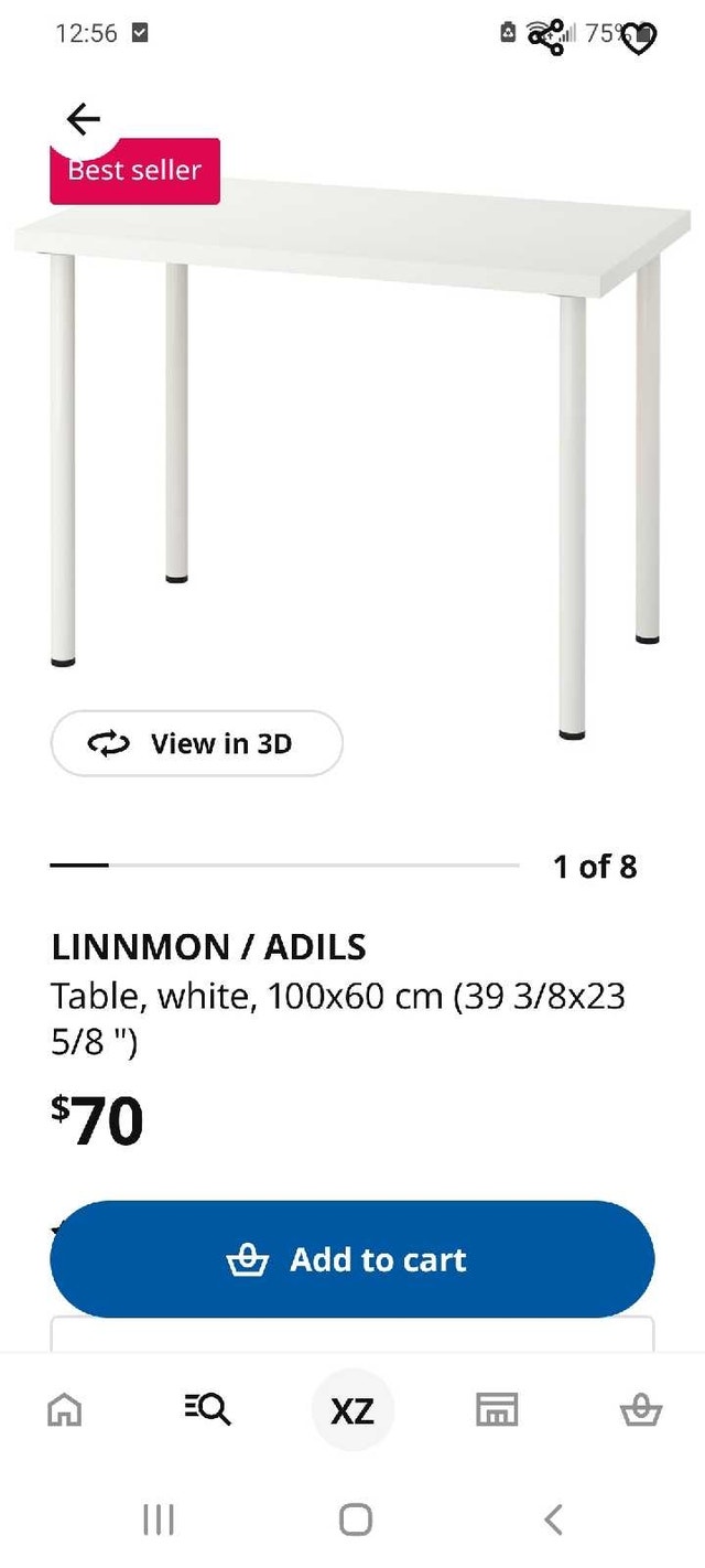 Moving sale Ikea LINNMON / BLACK ADILS Table