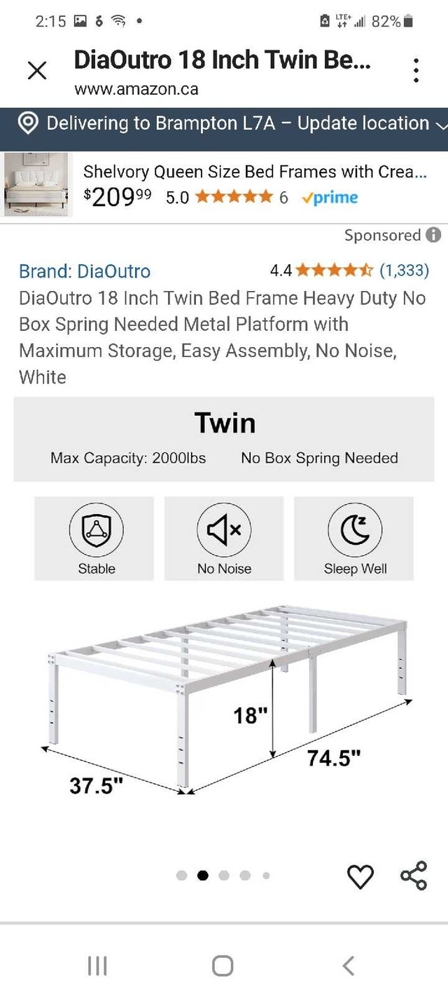 Twin Bed Frame - photo 3