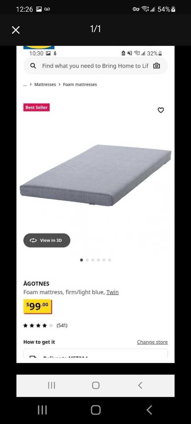Moving sale Brand new IKEA ÅGOTNES Twin Mattress
