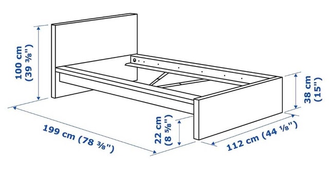 Moving sale Twin bed frame with slat - photo 2