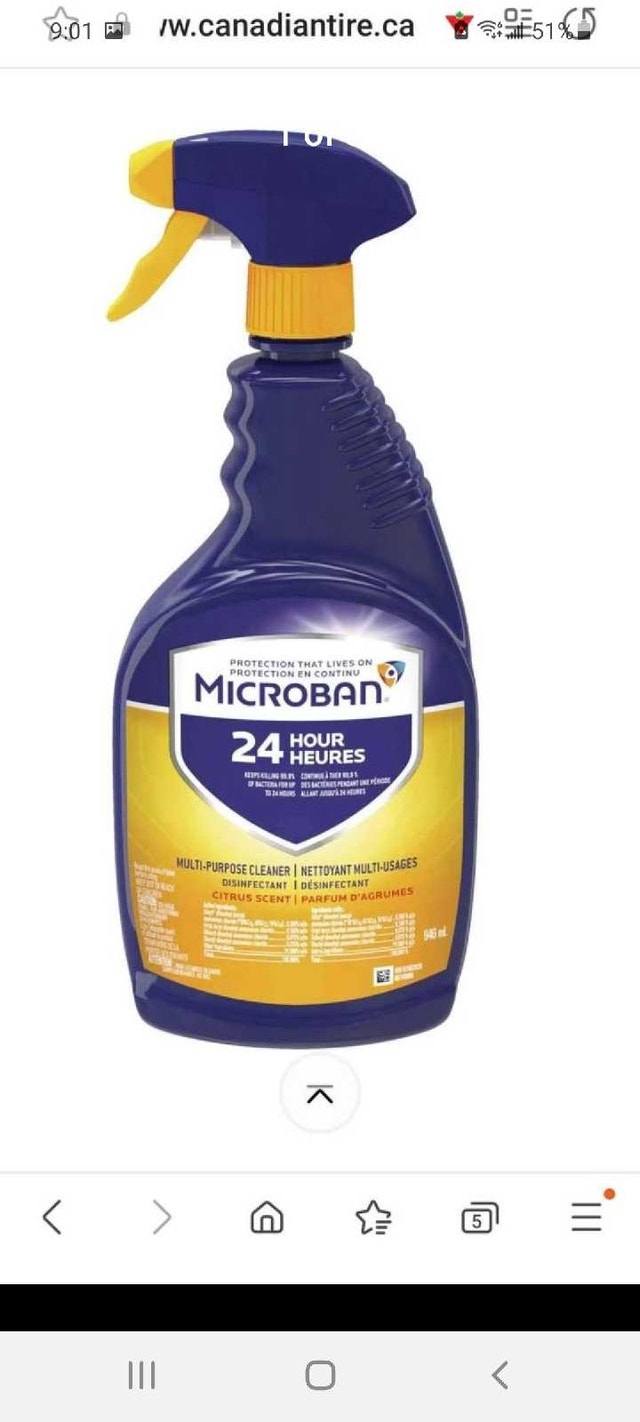 4 for $10 Microban Cleaner moving sale