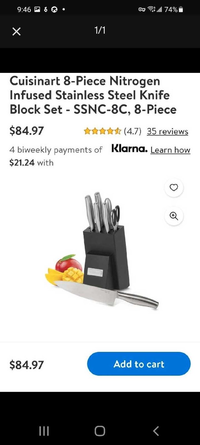Cuisinart Knife Set Moving sale