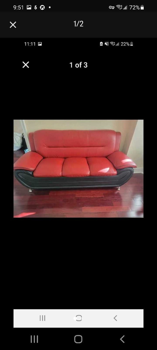 Faux Leather Sofa