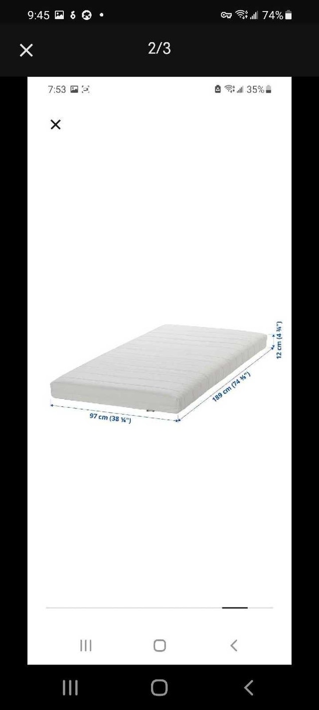 Ikea ASVANG Twin Mattress Moving sale - photo 2