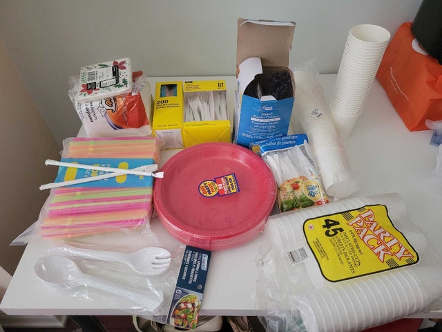 Party Supplies - Plates, Cups, Cutlery, Straws, Napkins