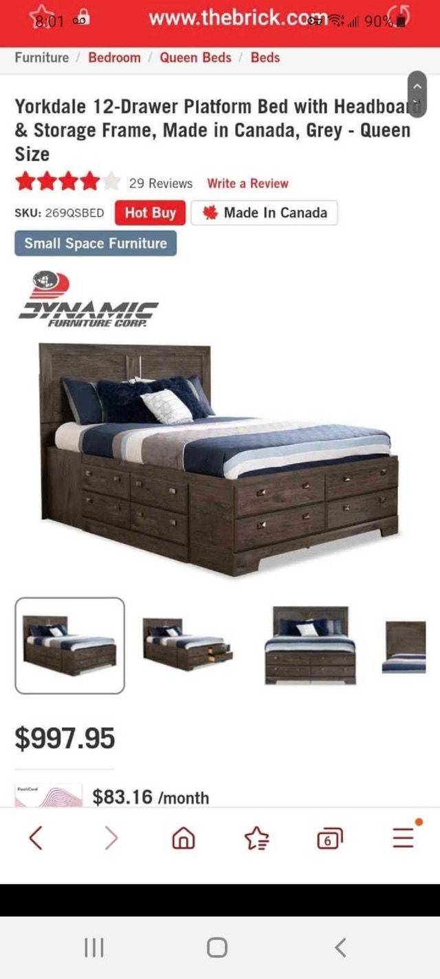 Yorkdale Queen Bed Frame