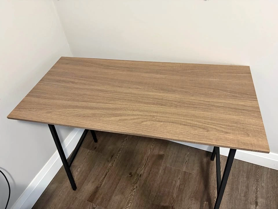 2x Modern Desk with Black Metal Frame