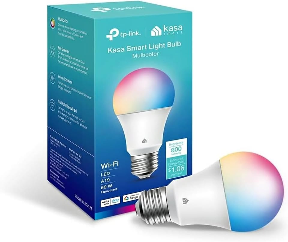 Kasa Smart Bulb, Dimmable Color Changing Light Bulb