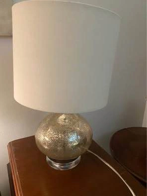 Set of Designer Mercury Glass Gold Speckled Lamps (Set of 2) - photo 4