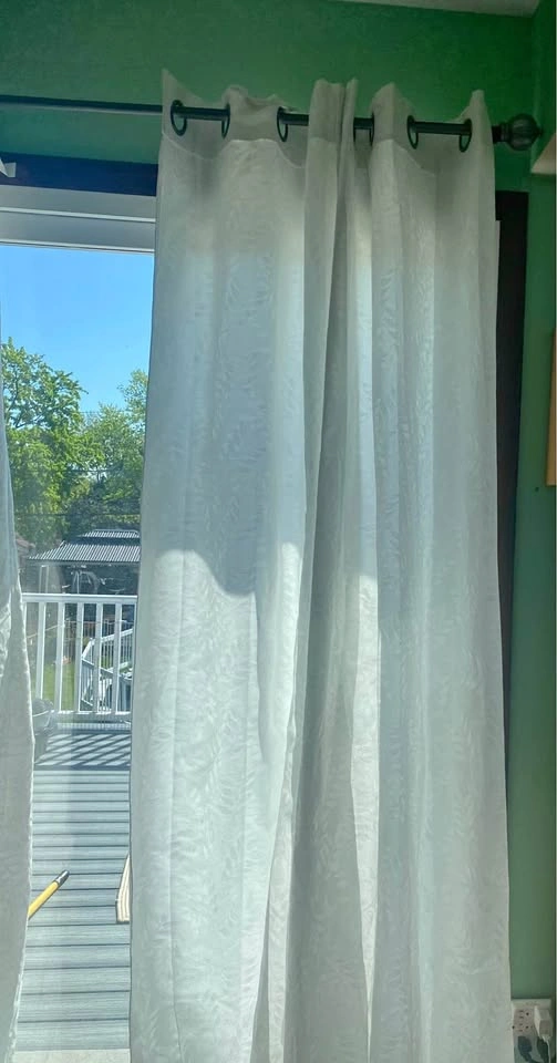 New White Curtain Panels (8)