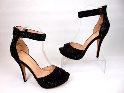 New Dream Paris Black Sparkle Heels Sz. 6 - photo 5