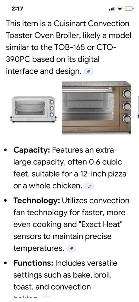 Cuisinart Exact Heat Convection Pizza Oven Toaster Broiler CTO-3 - photo 2