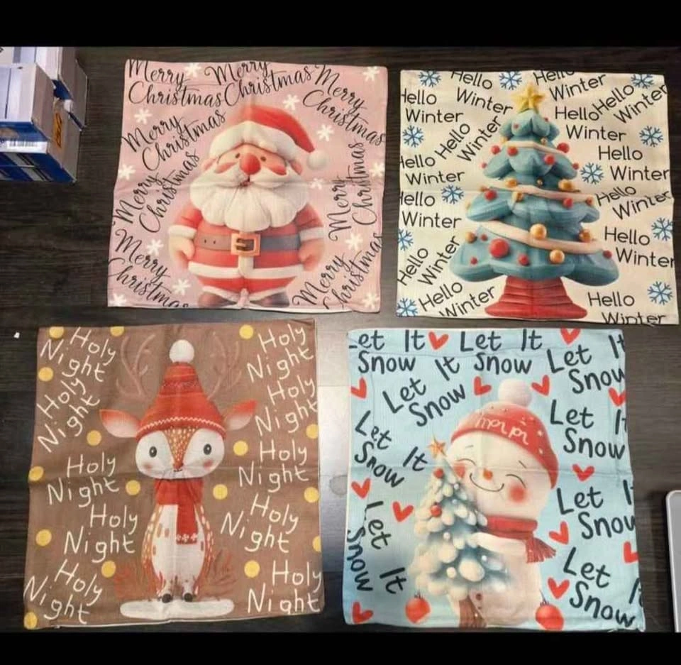 New Hunken 18x18 inch Christmas Pillow Covers - Set of 4 - photo 2