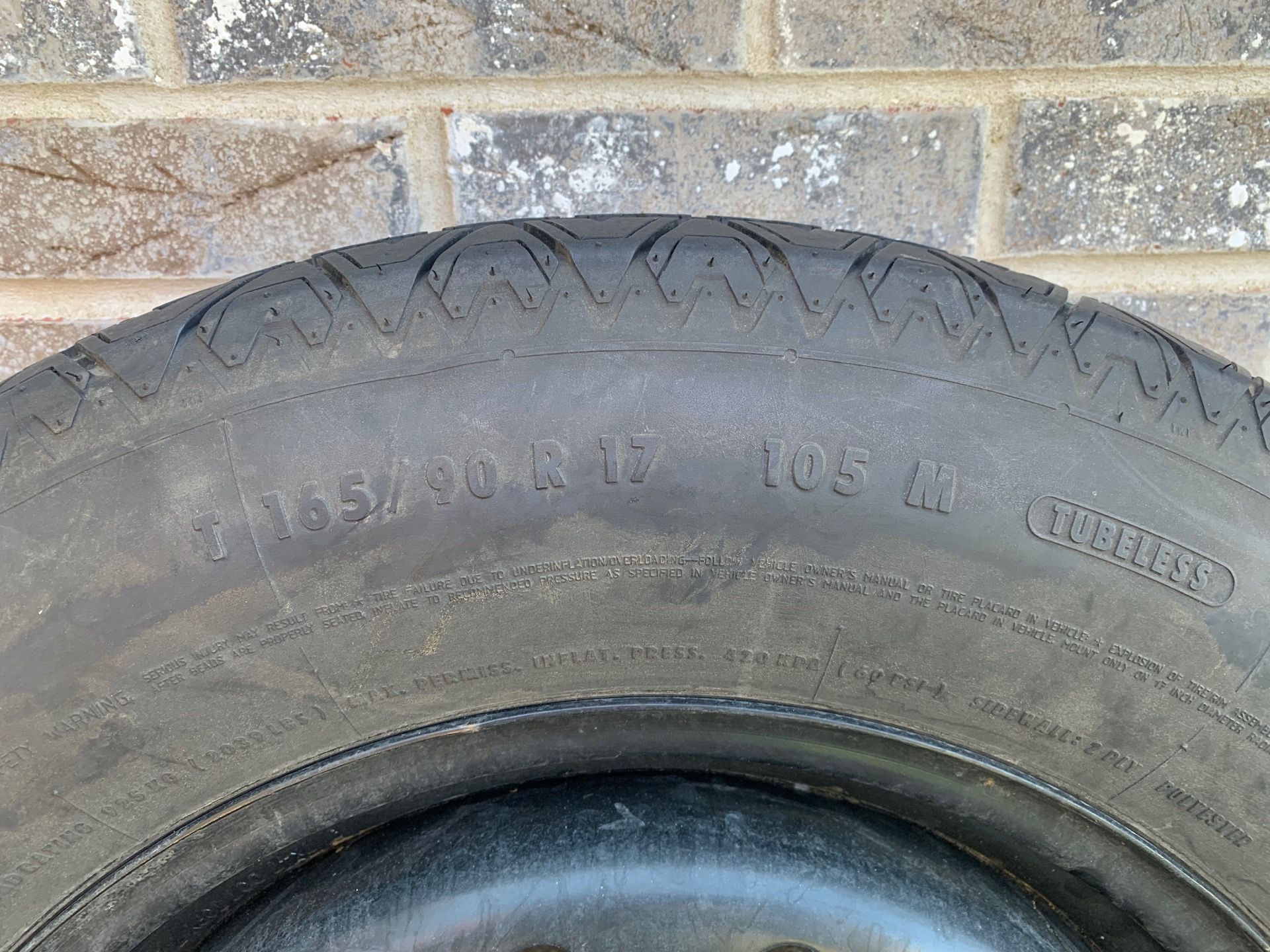 Spare Tire T 165/90 R17 105M - photo 4