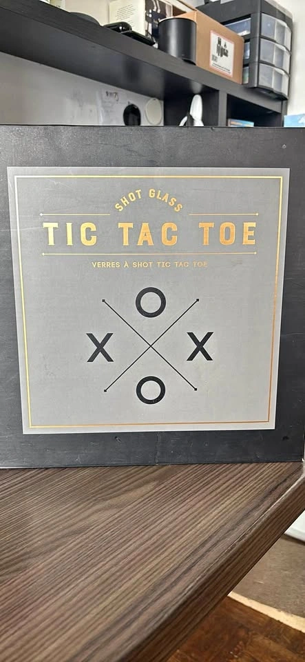 Shot glass tic tac toe