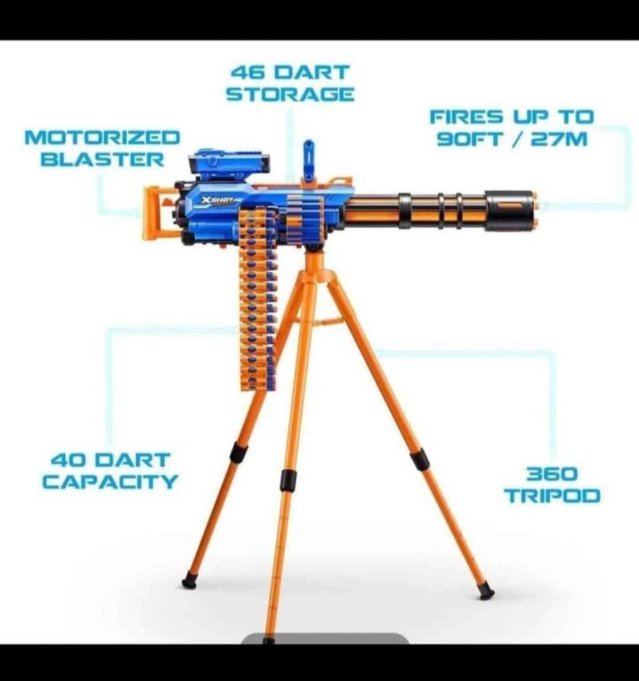 New X-Shot Excel Insanity Motorized Rage Fire Gatlin Blaster - photo 2