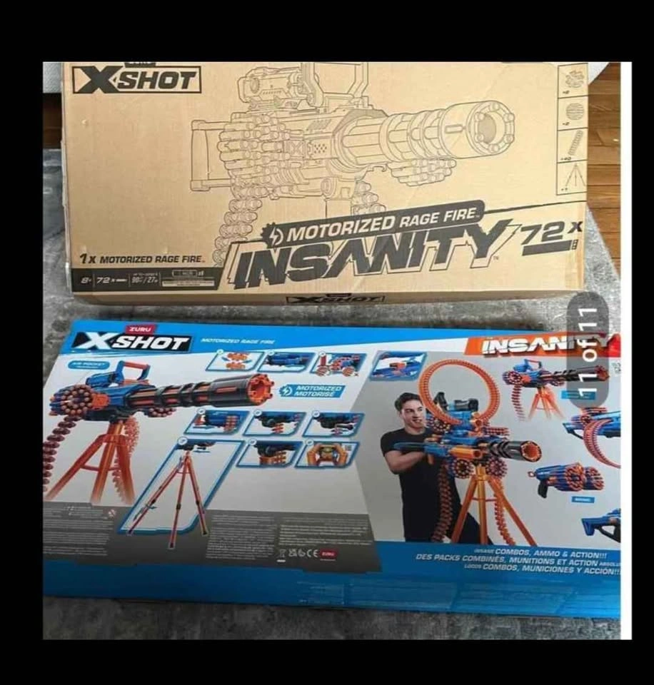 New X-Shot Excel Insanity Motorized Rage Fire Gatlin Blaster - photo 3