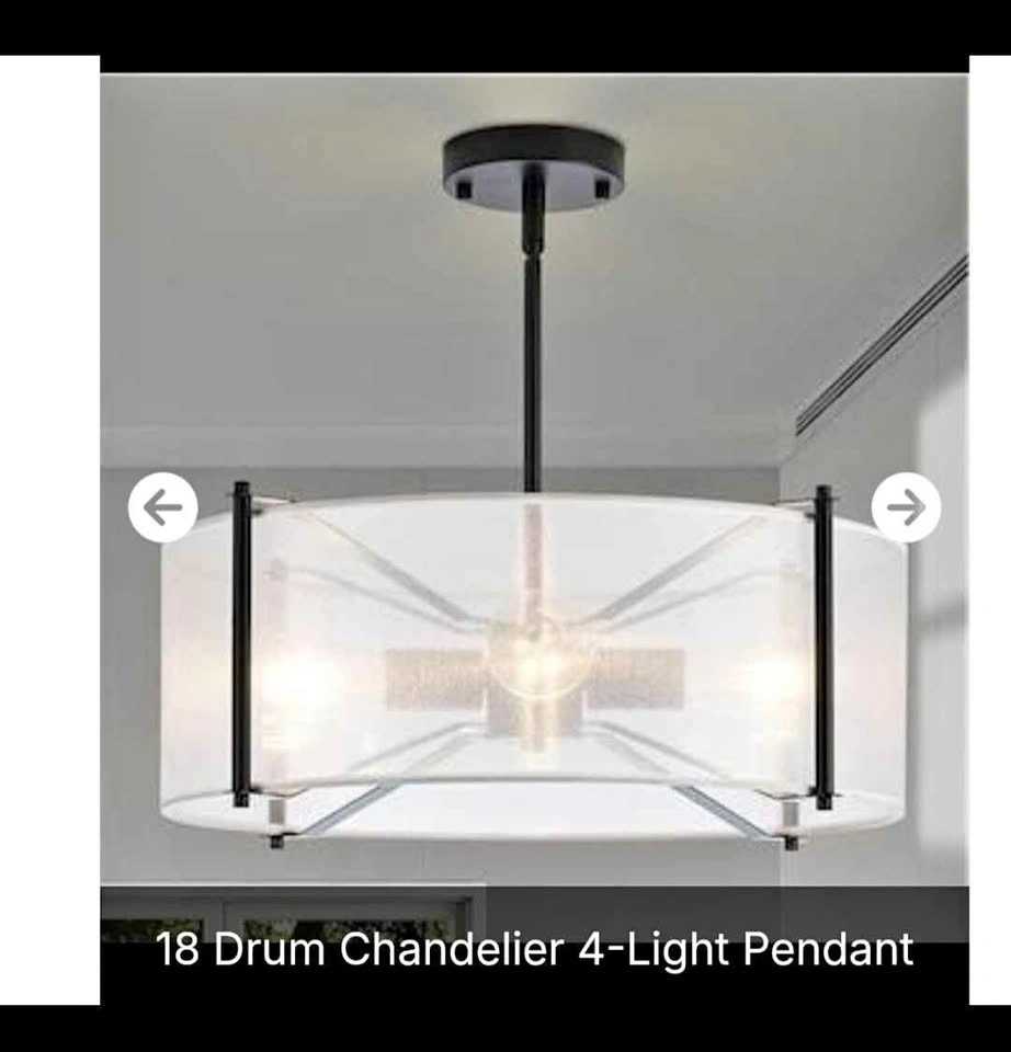 New 4 Light Pendant Drum Chandelier