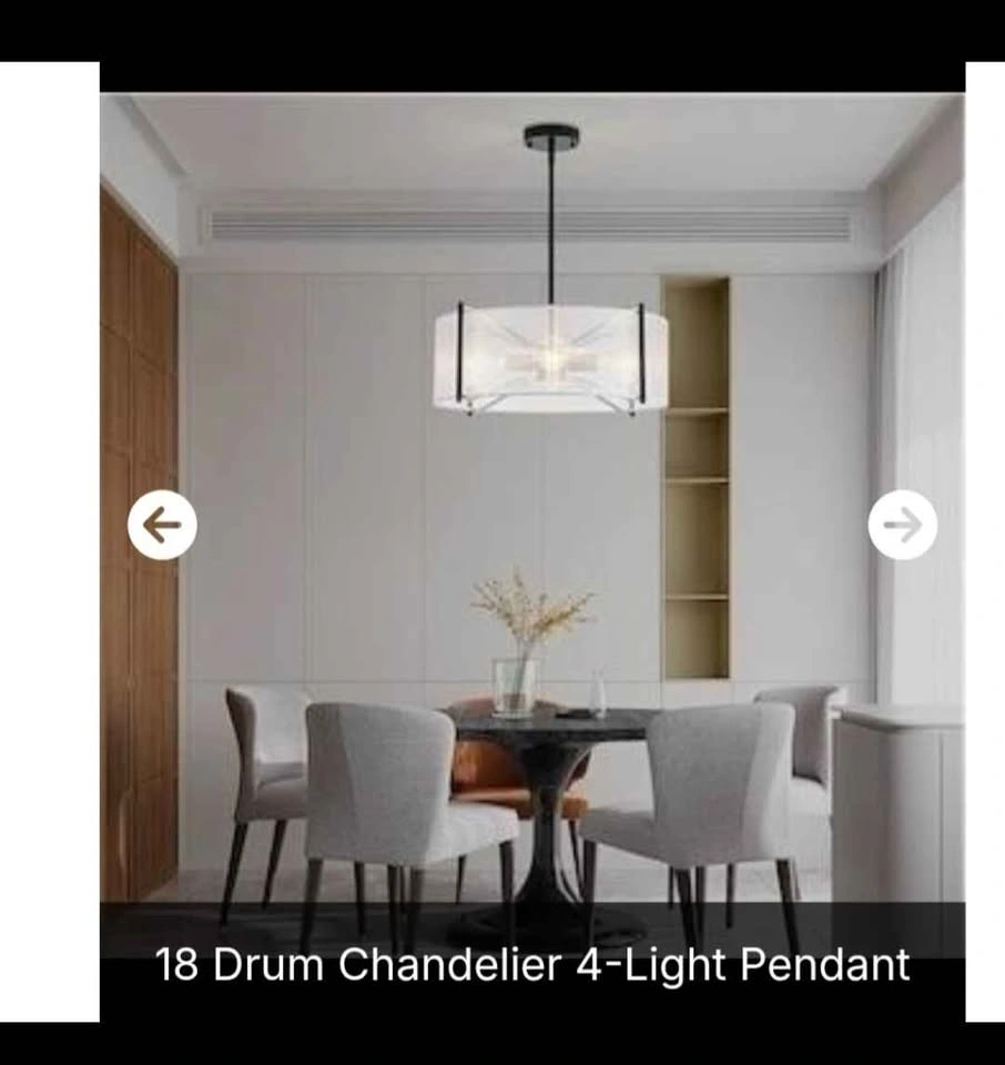New 4 Light Pendant Drum Chandelier - photo 2