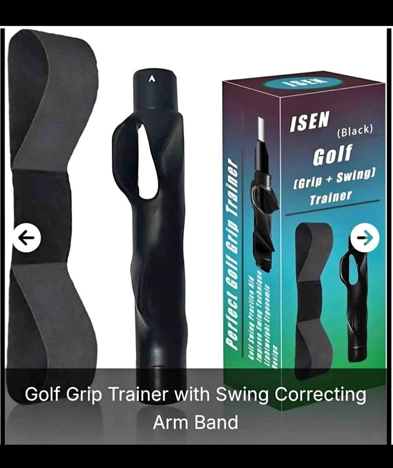 ISEN Golf Grip Trainer & Swing Correcting Arm Band Set