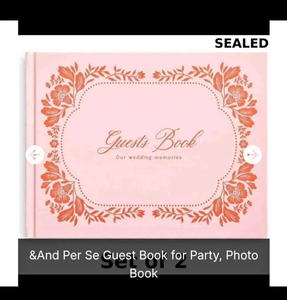 New &And Per Se Pink Wedding Guest Keepsake Book