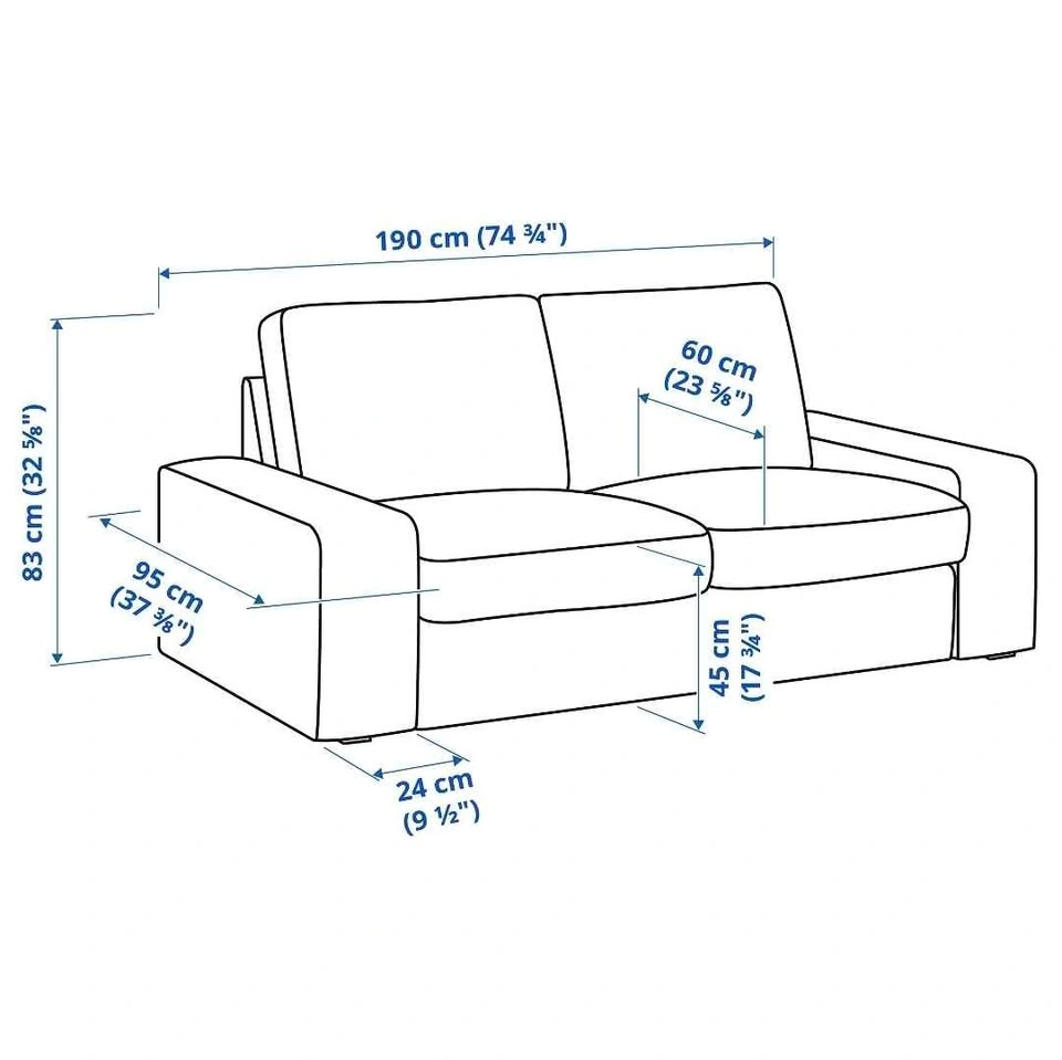 IKEA Kivik Love Seat 74" - photo 5