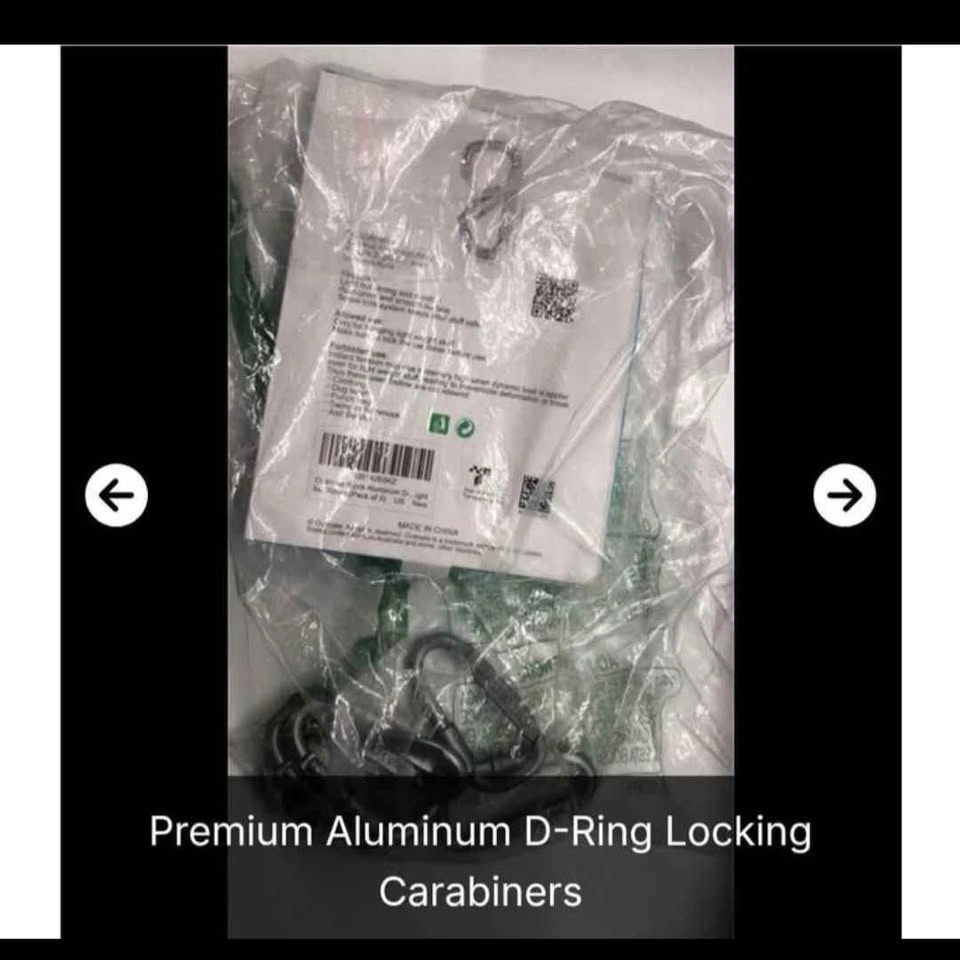 New Outmate Premium Aluminum D-Ring Locking Carabiners Set Of 6 - photo 2