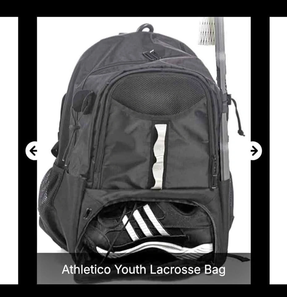 New Athletico Youth Extra Large Black Lacrosse Bag