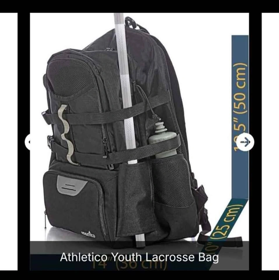 New Athletico Youth Extra Large Black Lacrosse Bag - photo 2