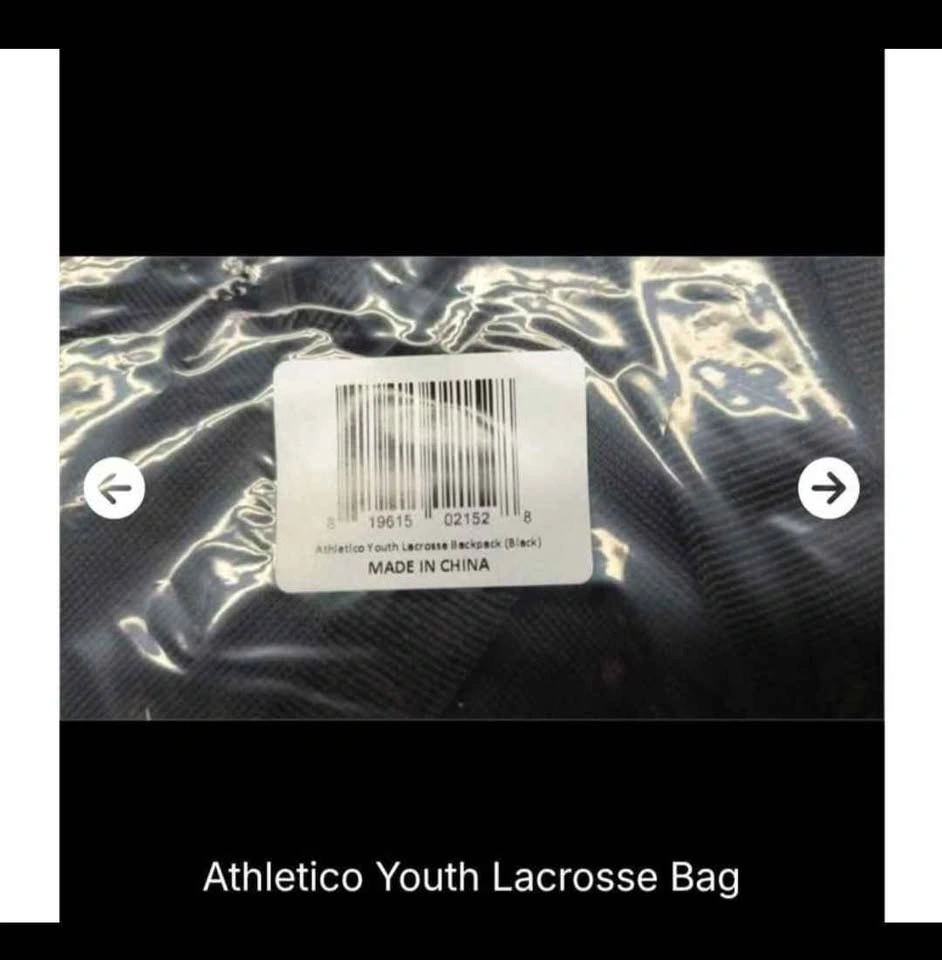 New Athletico Youth Extra Large Black Lacrosse Bag - photo 3