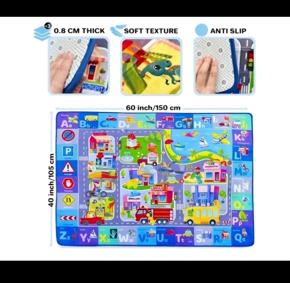 New QUOKKA Baby Play Mat Colorful Educational Theme - photo 2