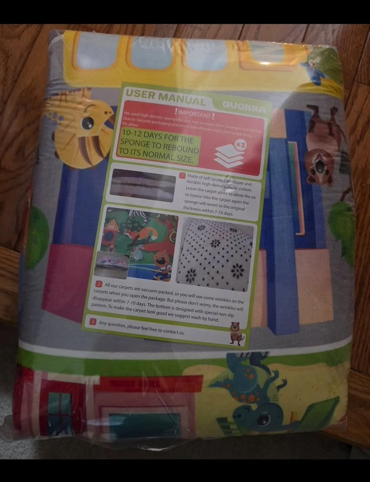 New QUOKKA Baby Play Mat Colorful Educational Theme - photo 3