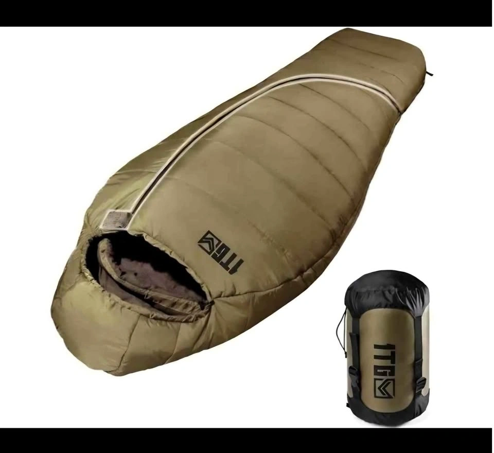 New 1TG Tactical Mummy Sleeping Bag Brown Color