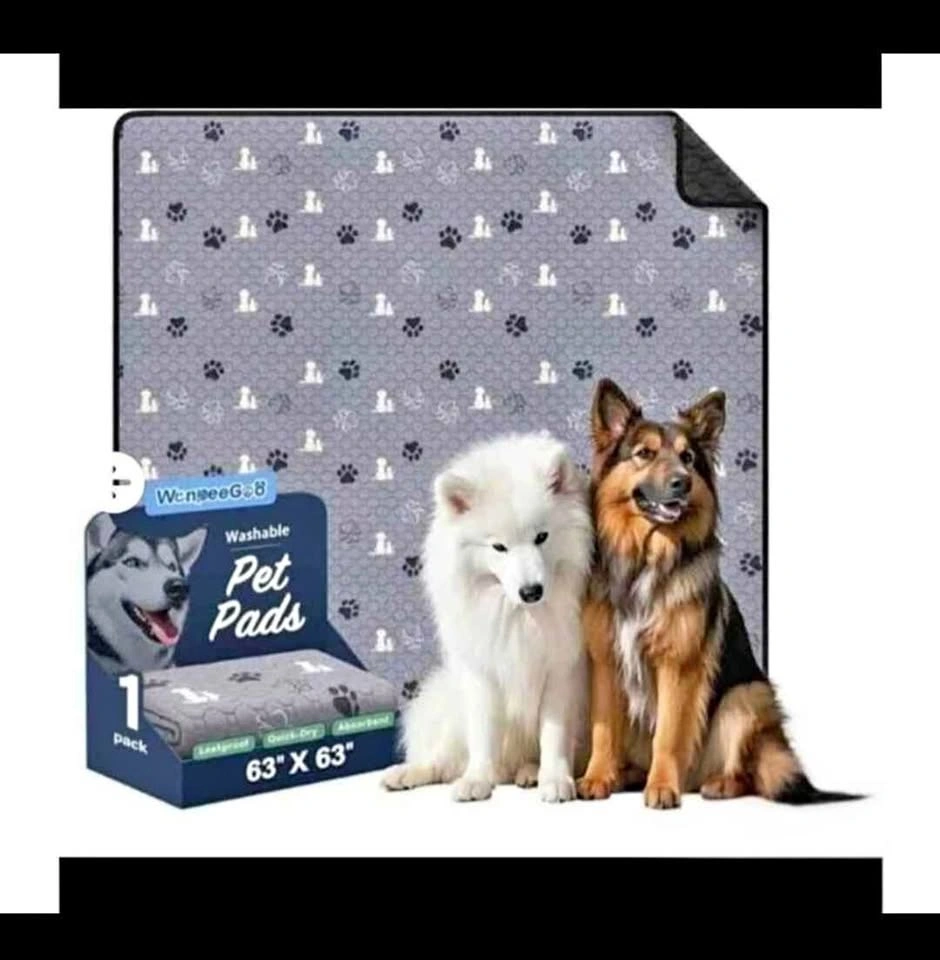 New WanpeeGoo Washable Pee Pads for Dogs Large 63x63