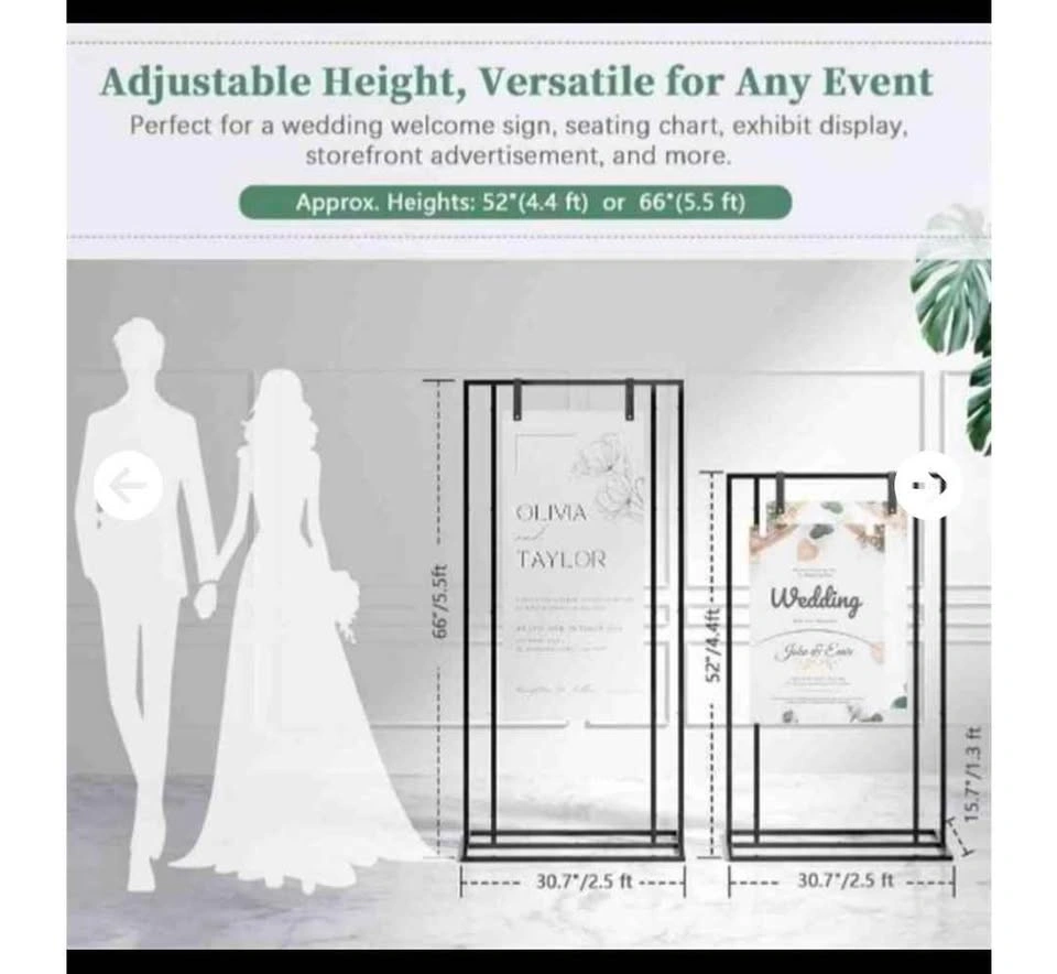 New Cathyeen Black Wedding Welcome Display Sign Stand - photo 2