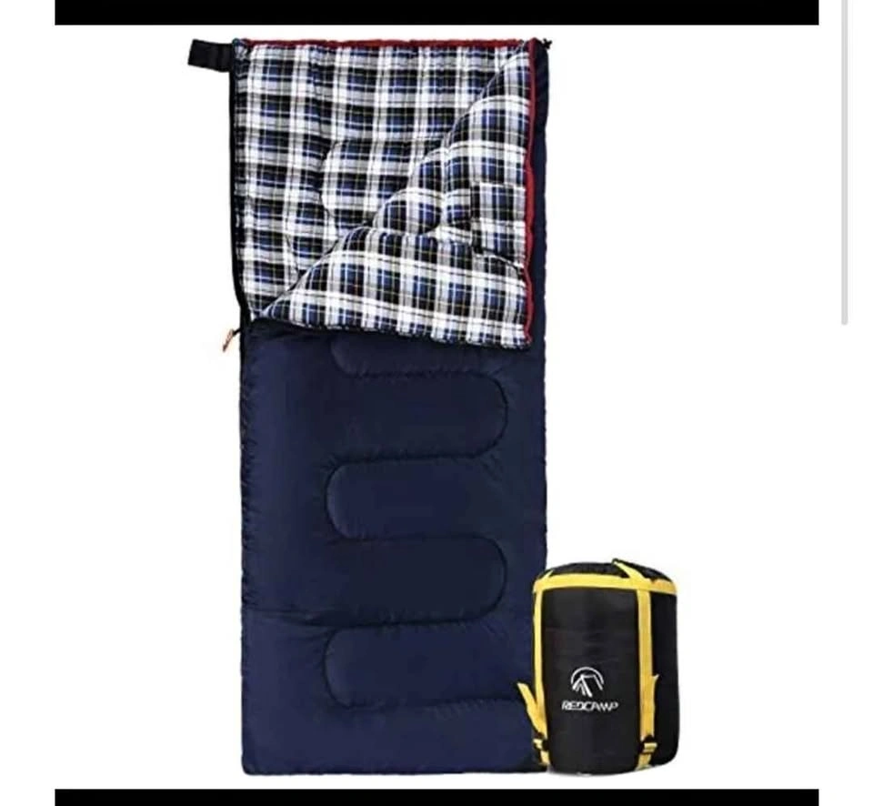 New REDCAMP Outdoors Cotton Flannel Sleeping Bag Blue