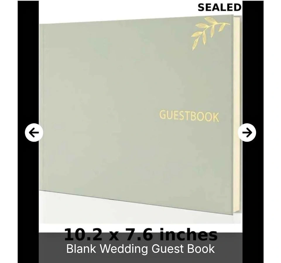 Elegant Blank Wedding Guest Book