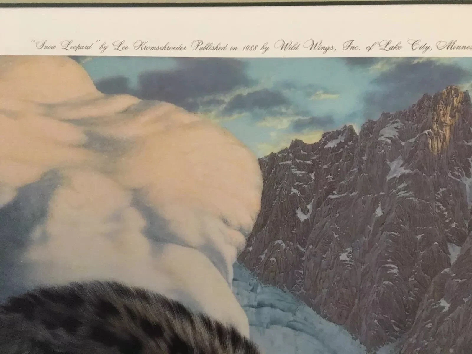 Lee Kromschroeder SNOW LEOPARD Limited Signed Print - photo 4