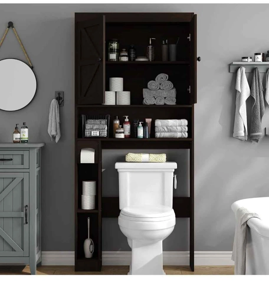 32.3''W Over Toilet Storage Cabinet with Barn Doors - photo 2