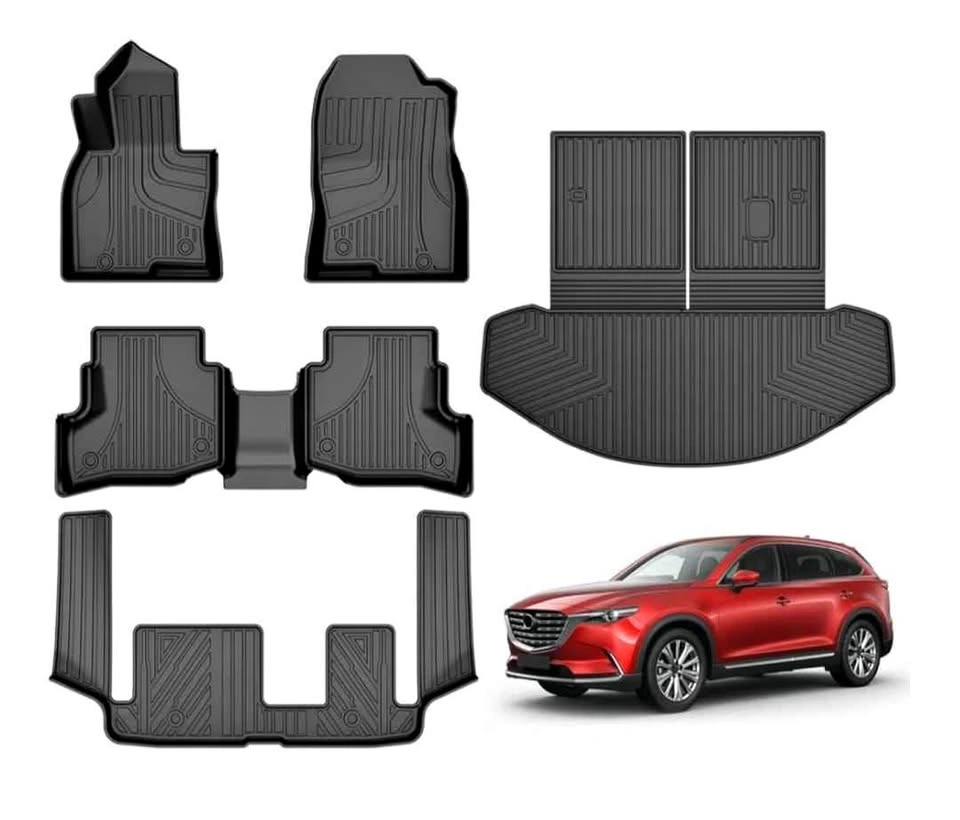 Mazda CX-9 Floor Mats & Trunk Liner (2016-2023, 7 Seats)