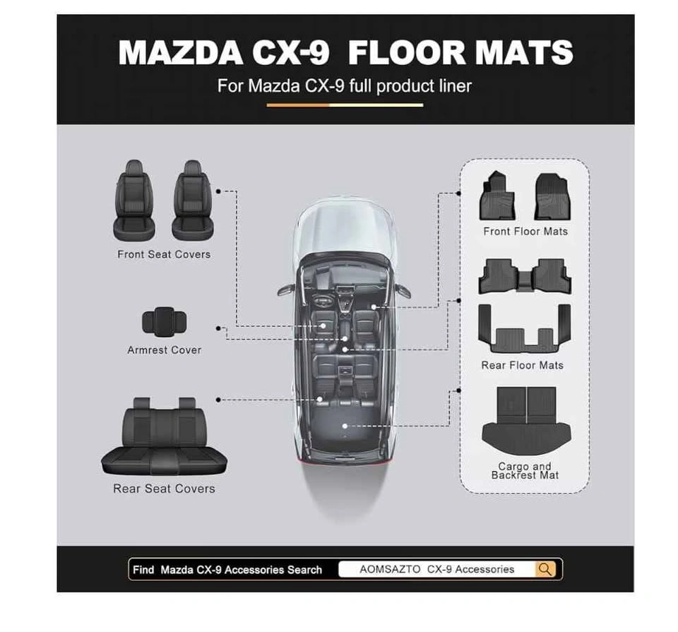 Mazda CX-9 Floor Mats & Trunk Liner (2016-2023, 7 Seats) - photo 4