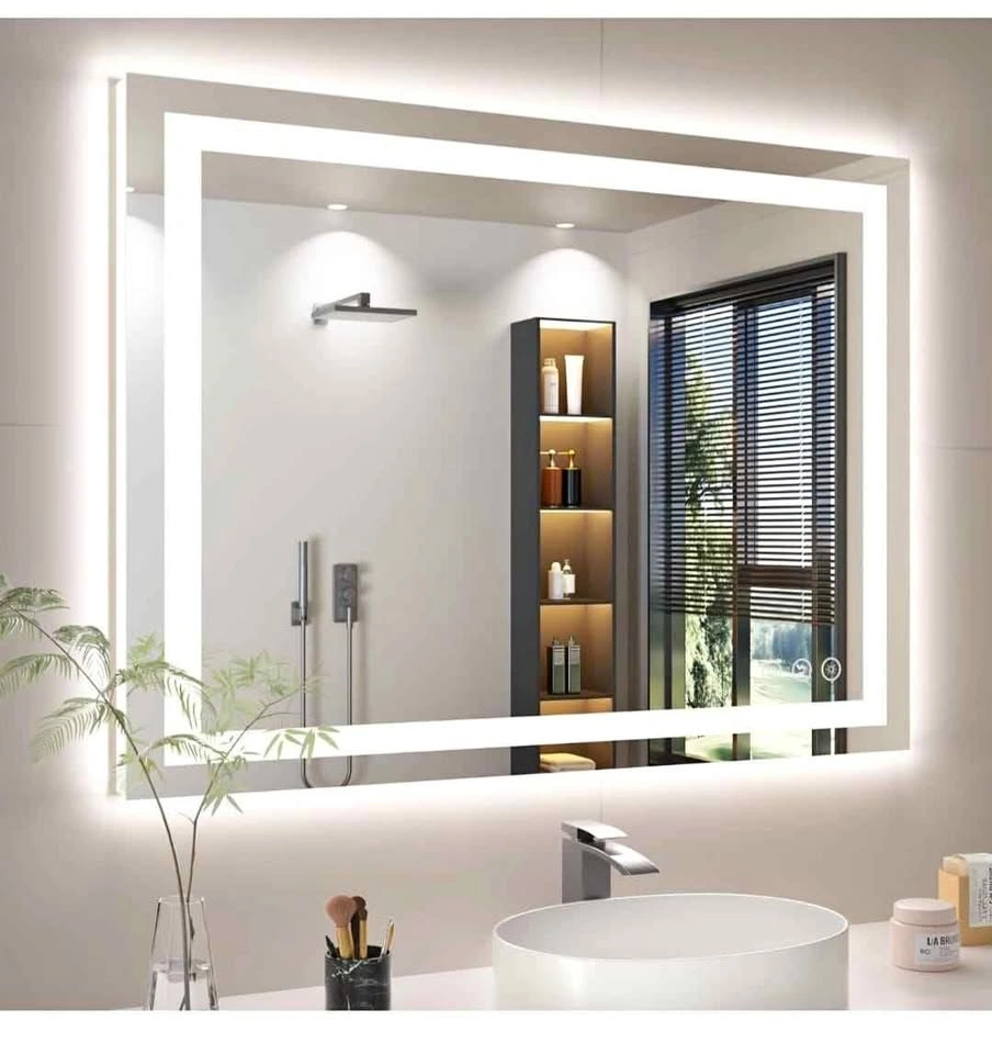 40"x30" LED Bathroom Mirror w/ Lights, 3 Color, Anti-Fog