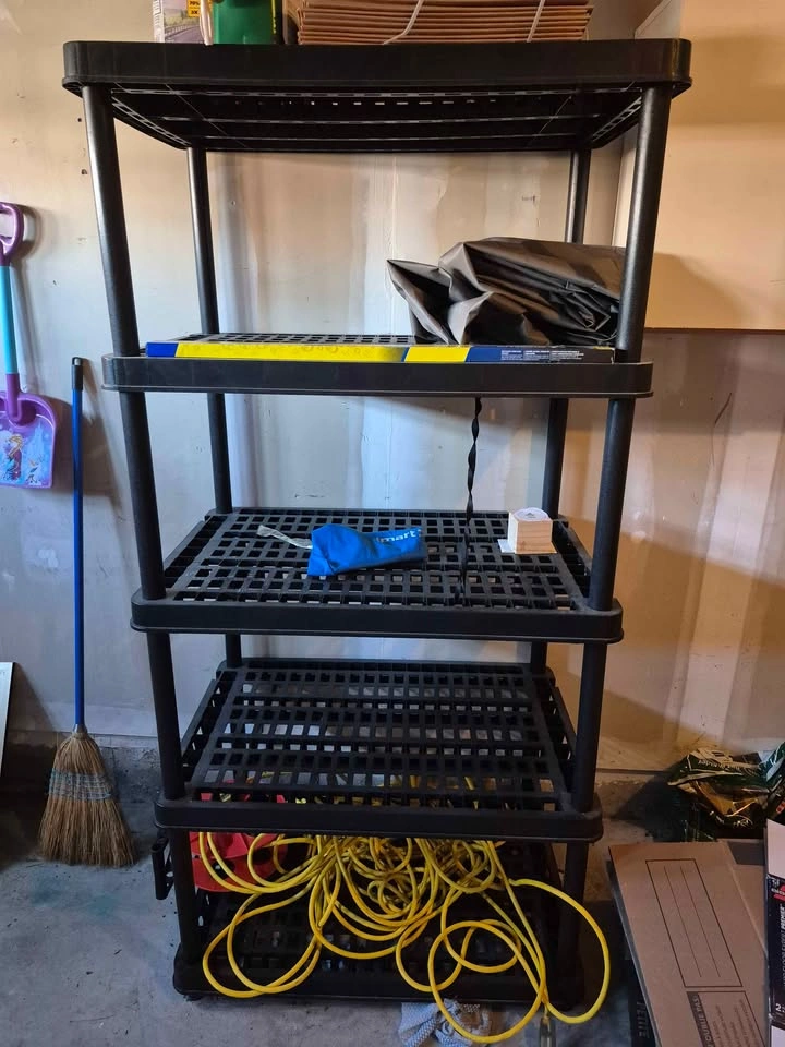 Heavy-Duty 5-Tier Plastic Shelving Unit - photo 2