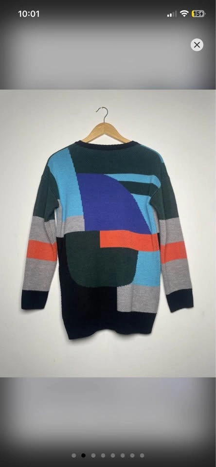 Vintage 90s Looney Tunes Bugs Bunny Colorblock Sweater XL - photo 2