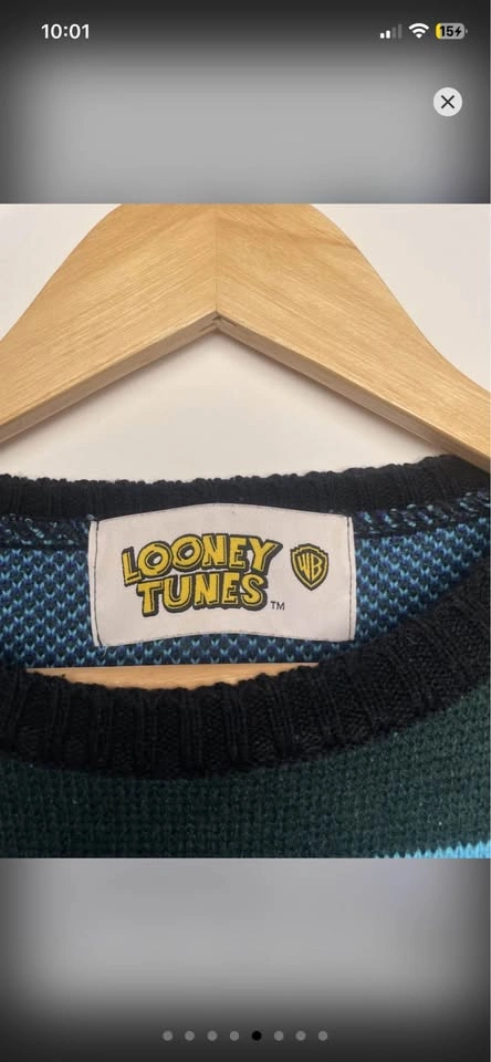 Vintage 90s Looney Tunes Bugs Bunny Colorblock Sweater XL - photo 5