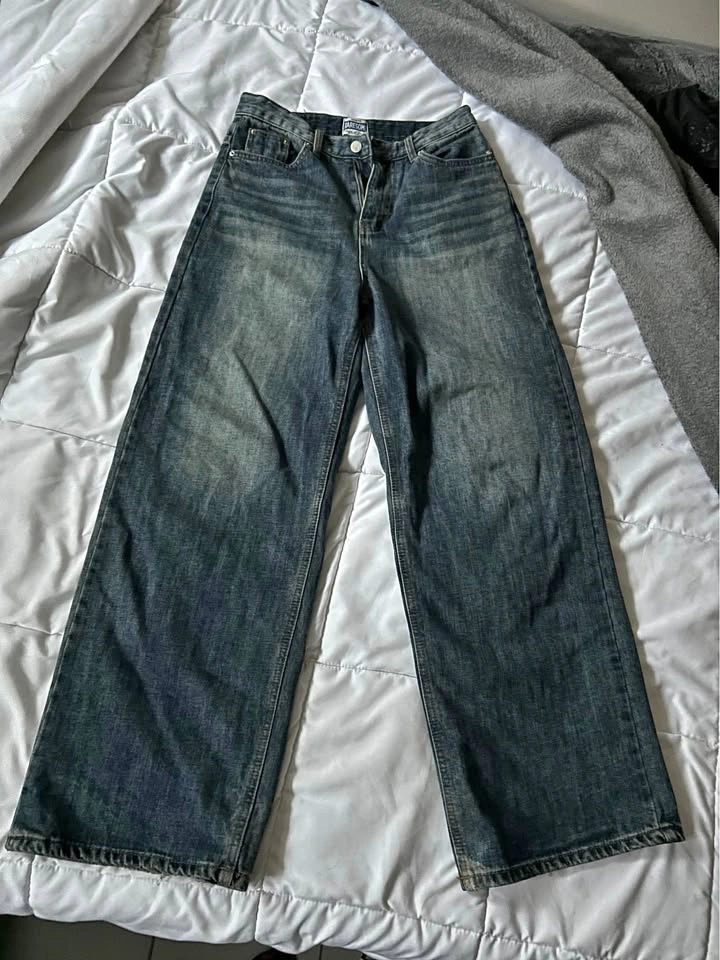 Vintage Wide Leg Blue Jeans