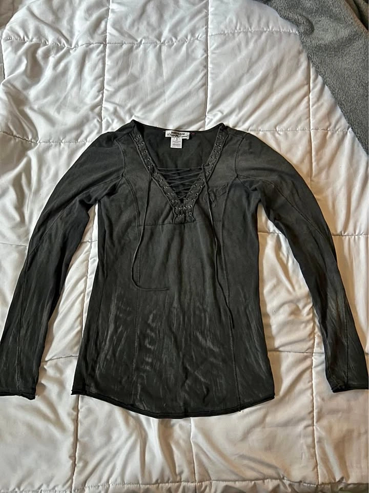 Parasuco Lace Up Long Sleeve Top - Small